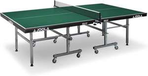 Joola World Cup Indoor Tischtennisplatte in grün | schnelle Spielfläche | 22mm Dicke | Metall-Rahmen 50 mm | geringer Abstellplatz