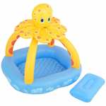 Bestway Oktopus Baby Pool / Planschbecken mit aufblasbarem Kissen (102 x 102 x 102 cm, 98 Prozent der UV-Strahlen werden abgeblockt)