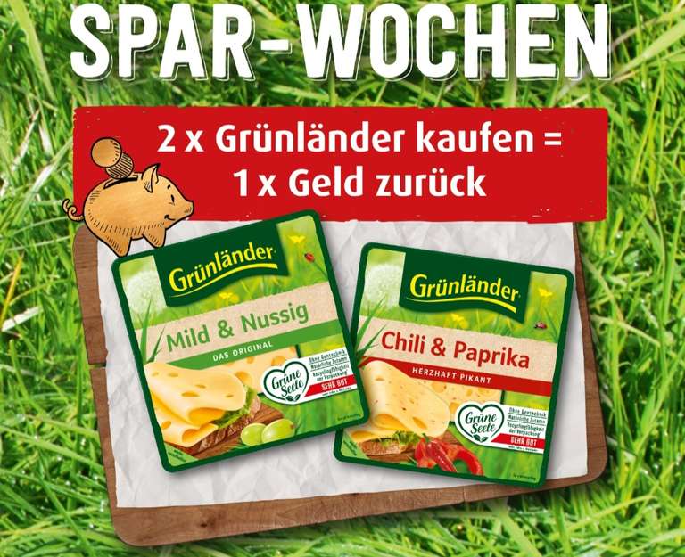 2x Grünländer Käse kaufen, 1x Geld zurück | 02.01. - 31.03.