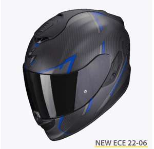 Motorradhelm Scorpion EXO-1400 EVO CARBON AIR Kendal matt schwarz blau