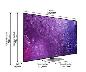 SamsungGQ55QN92CATXZG 138cm/55Zoll Smart TV Neo Qled Tv, 2.1 HDMI, FreeSync, ALLM, HDR, > 1000 NITS, Dolby Atmos, Medimaxx