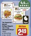 [Rewe] The Vegetarian Butcher Beflügel Nuggets oder Chickimicki Burger mit Coupon nur 1,24€ je Packung | vegan