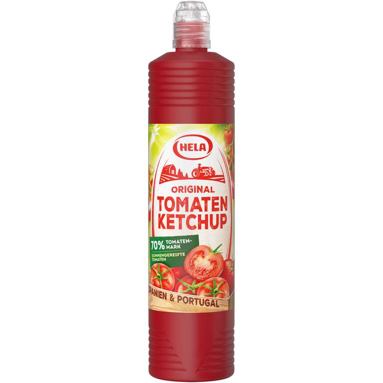 Trinkflasche Hela Tomaten Ketchup oder Gewürzketchup Curry Delikat 800 ml für den perfekten Auftritt in Office oder Gym