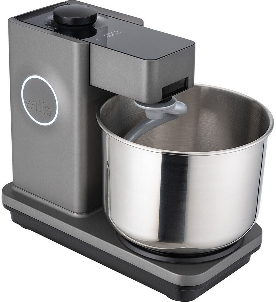 Wilfa Probaker Timer Standmixer - 7L Edelstahlschüssel (bis 5 kg Teig), Dual Action Knetsystem, 20 Stufen, 700W DC-Motor, Timer/Stoppuhr