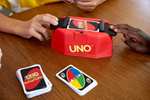 UNO Showdown - Beliebtes Kartenspiel mit Überraschungsangriffen aus dem Showdown Gerät, schnelle Reaktionen gefragt, ab 7 Jahren, [Prime]