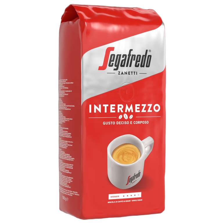 Segafredo Zanetti Intermezzo - Kaffeebohnen mit mittlerer Röstung (1 kg Packung) (Prime Spar-Abo)