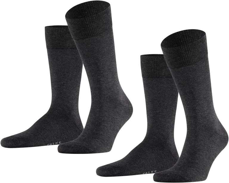 [Preisfehler] 4 (statt 2) Paar Falke Happy Herren Socken (Amazon Prime) in schwarz (Gr. 43-50) für 9€ und in grau (Gr. 43-46) für 10€