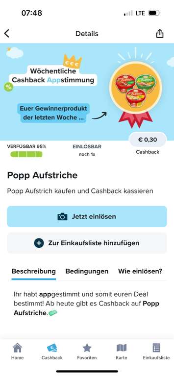 ~Kaufland~ Popp Brot Aufstrich im Angebot und Marktguru 0,30€ Cashback