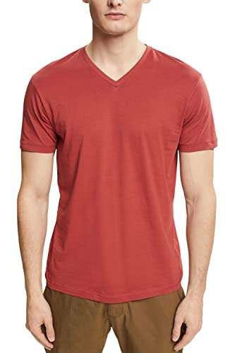 Esprit T-Shirt mit V-Ausschnitt aus nachhaltiger Baumwolle für 4,99€, 5 verschiedene Farben, XS bis XXL (Prime)