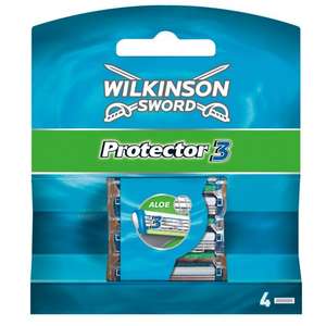 4 Stück (1 Pack) Wilkinson Sword Protector 3 Rasierklingen für Herren, 4 Klingen Rasierer 2,54€ / 8 Stück 5,08€ (10% Coupon + Spar-Abo Prime
