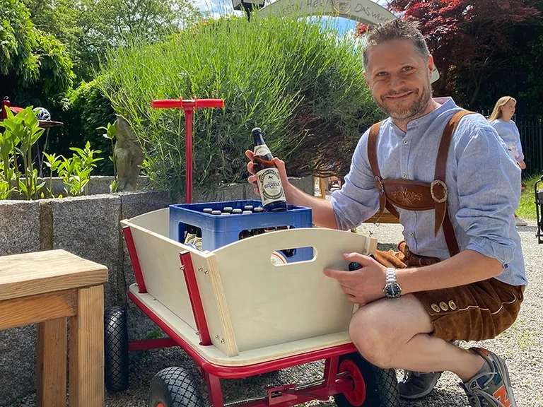 [LOKAL Augsburg] GRATIS Kasten Riegele Bier zum Vatertag (Bollerwagen-Aktion)