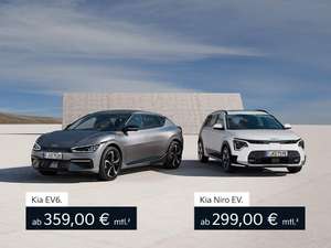 (Privatleasing) Kia-Elektro-Initiative mit "garantiertem Umweltbonus" auf den EV6 (ab 359 €) und Niro EV (ab 299 €)