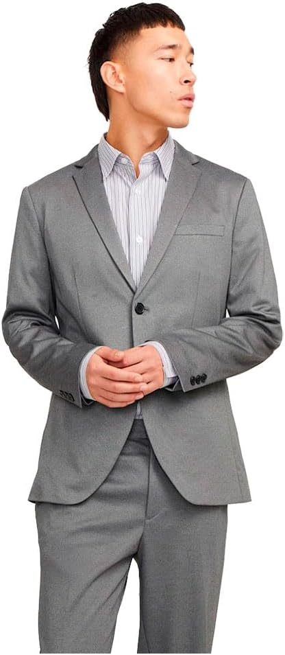 (Prime) JACK & JONES Male Einreihiger Blazer/ Sakko in Grau - Gr. 46 (48 - 15.59€ , 50 - 18,53€)
