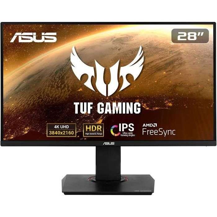 28" ASUS TUF Gaming Monitor VG28UQL1A - 3840x2160 (4k / UHD) - 144Hz - Fast IPS - USB 3.2 HUB - HDMI 2.1 - 1 ms - HDR 400