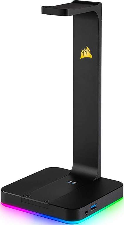 Corsair ST100 Premium Kopfhörer-Ständer (2x USB 3.1, Aluminium, 7.1 Dolby Audio Ausgang) schwarz