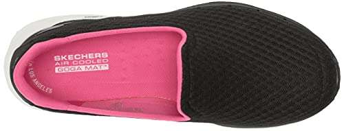 Skechers GOwalk 6 Big Splash Damen Slip-On Sneaker in schwarz/hot rosa  [Amazon Prime] | mydealz