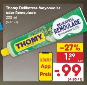 [Netto MD] Do - Sa Thomy Mayonnaise / Remoulade mit der Netto-App