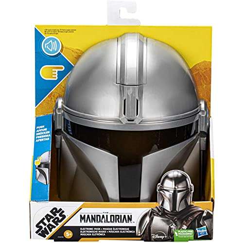 Star Wars The Mandalorian Elektronische Maske, Mandalorianer Kostüm-Accessoire mit Sätzen und Sounds