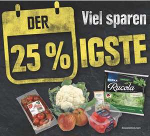 [EDEKA App] 25% Rabatt auf Obst & Gemüse - nur Fr 25.08. in teiln. Filialen …