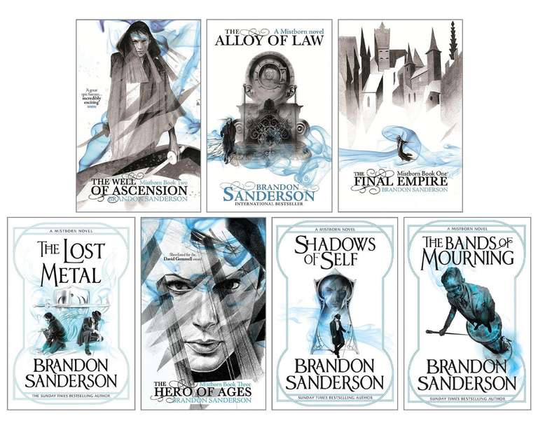 Mistborn Series by Brandon Sanderson Complete 7 Books Collection Set - Fiction | Fantasy - Paperback [Englisch]