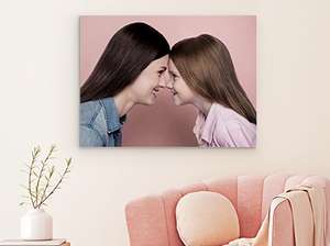 Foto-Leinwand (ab 30 x 20 cm) für 4,90€ zzgl. Versand bei Aldi-Fotos zum Muttertag (oder Stadtplan/Tasse)