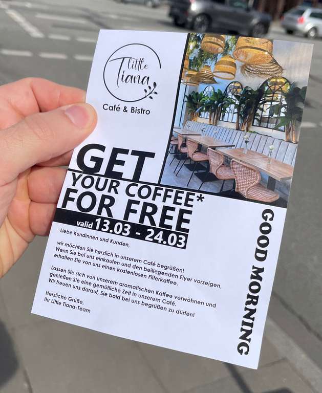 Lokal HH - Kaffee for free coffee 4 free durch Flyer