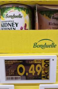 [Lokal Aachen | Netto MD, Jülicher Str.] Bonduelle Kidneybohnen 2er Pack (2x 145 Gramm) Dosen nur 49 Cent