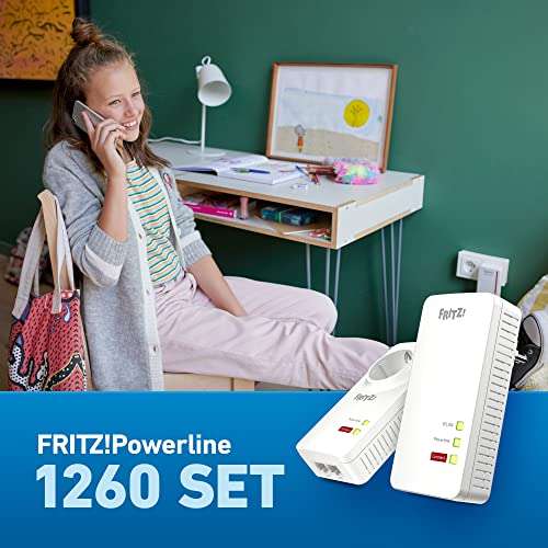 AVM FRITZ!Powerline 1260/1220 WLAN Set (1,200 MBit/s, 2x Gigabit-LAN je  Adapter, deutschsprachige Version) | mydealz