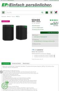 EP Electronic Partner Sonos One SL für 119,99€