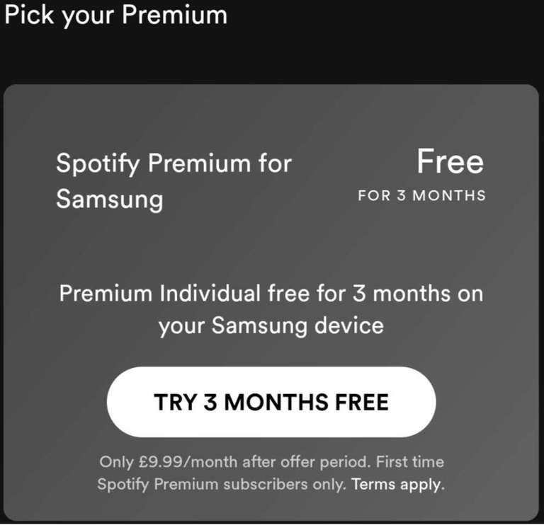 3 Months Free Spotify Premium für Samsung Neue Accounts