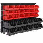 Werkzeugwand Schwarz/Rot 32-tlg. mit Stapelboxen (oder das 2er Set für 28,95€)