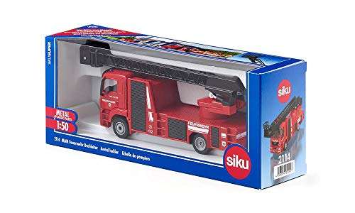 Siku Super 2114 MAN Feuerwehr, ausziehbare Drehleiter, rot, 1:50 knapp 20 cm lang für 16,68€ (Prime/Galaxus)