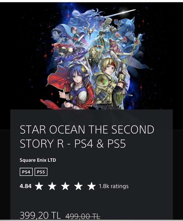 PS Store Türkei - STAR OCEAN THE SECOND STORY R - PS4 & PS5