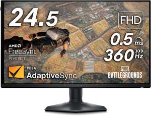 Alienware AW2523HF 24.5 Zoll Full HD Gaming Monitor, 360Hz, Fast IPS, 0.5ms, FreeSync, 99% sRGB, HDR 10, DP, 2xHDMI, 5xUSB, 3 Jahre Garantie