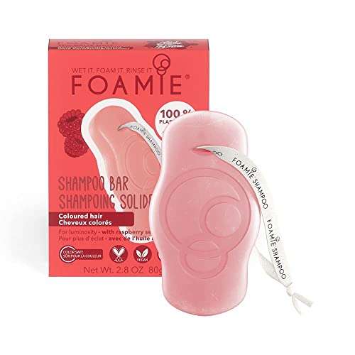 Foamie Bio-Fest-Shampoo für gefärbtes und strahlendes Haar mit Himbeer Öl (Prime)