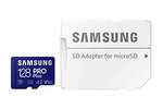 [Prime] Samsung PRO Plus 2021 R160/W120 microSDXC 128GB Kit, UHS-I U3, A2, Class 10