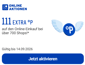 Payback - 111/222 EXTRA °P (= 1,11€/2,22€) auf den Online-Einkauf bei über Payback ohne Mindestbestellwert (personalisiert)