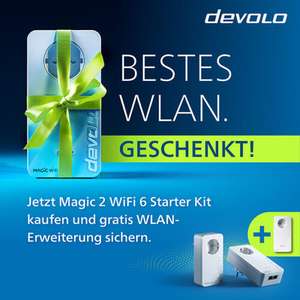 zusätzlicher WLAN-Adapter beim Kauf eines Devolo Magic 2 WiFi 6 Powerline Starter-Kits