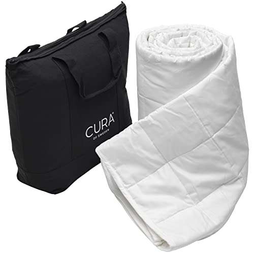CURA Pearl Classic Gewichtsdecke 150x210 7kg - Anti Stress Therapiedecke mit 50%Code für Prime Mitglieder