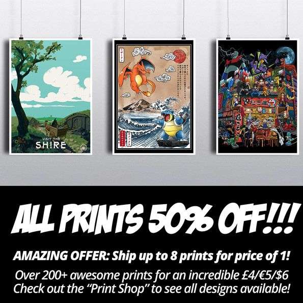 (Qwertee) Alle Prints/Poster auf 50% = 5€ reduziert. Bis zu 8 Prints zu denselben Versandkosten wie ein Print