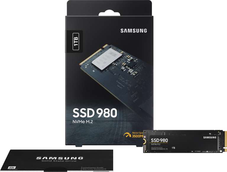 Samsung 980 1TB M.2 NVMe SSD PCIe 3.0 x4 3D-NAND TLC