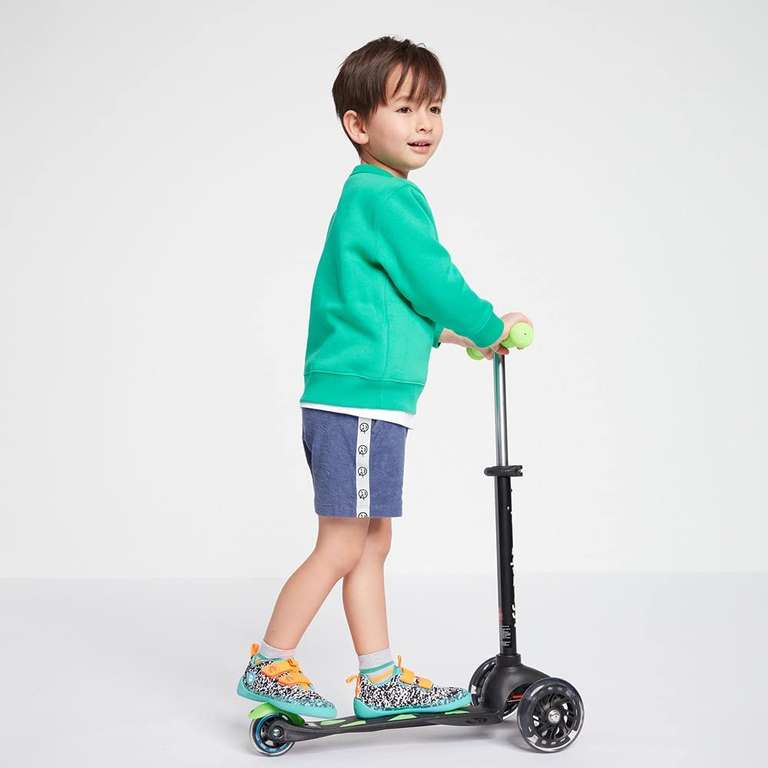 „Affenzahn“ Micro Roller Mini -PANTHER-, sicherer Kinderscooter ab 2 Jahre mit LED Rädern, bis 50kg belastbar, höhenverstellbar