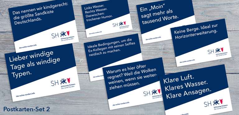 Schleswig-Holsteins Antwort auf The Länd "Nett hier" Sticker - Gratis Sticker & Postkarten