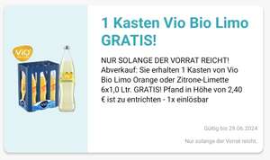 (Lokal) Logo Getränkemarkt | Logo App | 1 Kasten Vio Bio Limo Orange o. Zitrone-Limette gratis (solange Vorrat reicht)