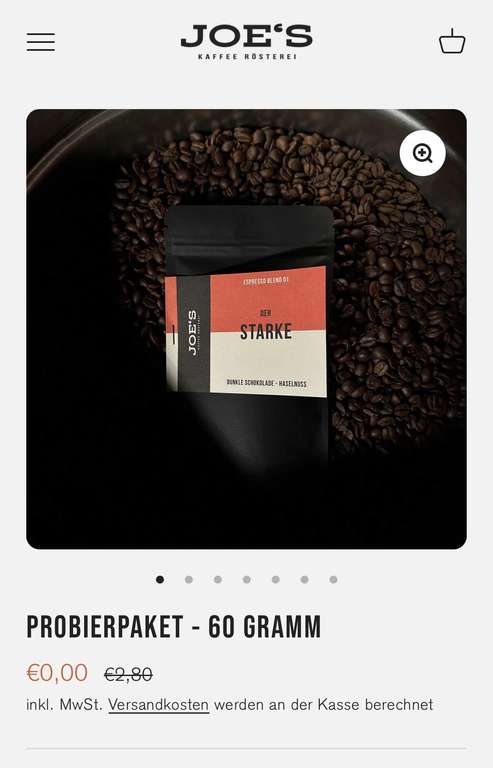 Kaffee gratis Probierpaket
