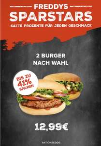 Freddy Fresh - 2 Burger nach Wahl für 12,99€.