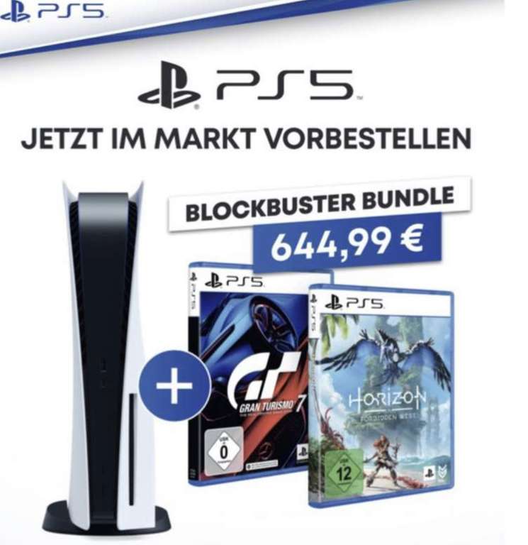 PS5 Bundle für 644,99€ bei MediaMarkt & Saturn vor Ort vorbestellbar, Abholung 20.06