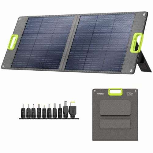 (eBay Plus Mitglieder) CTECHi Faltbar Solarpanel 100W Solarmodul