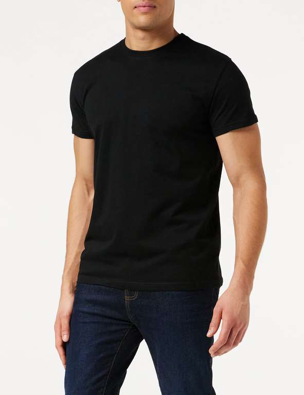 Lower East Herren T-Shirt 5er Pack Basic zum drunter anziehen, Rundhals oder V-Ausschnitt, verschiedene Farben und Größen (Prime)