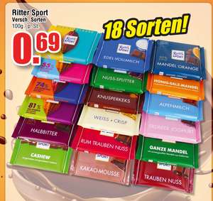 [Terhuurne NL bis 31.01.] Ritter Sport Kakaoklasse 0,69€ für 100g